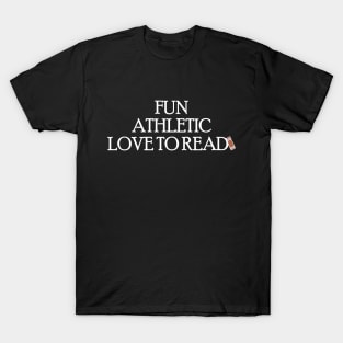 Fun Athletic Love To Read T-Shirt